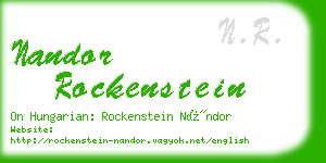 nandor rockenstein business card